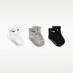 Nike Baby Core Swoosh Ankle Gripper Socks (3 Pairs)