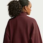 Nike Studio Fleece Medium Weight Women's Oversized 1/4-Zip Cropped Top