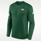 Playera de manga larga Nike Dri-FIT de la NFL para hombre New York Jets Alt Legend Small Logo