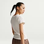 나이키 스포츠웨어 칠 니트 여성 슬림 모드 크롭 티셔츠