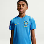 Brazil Academy Pro Older Kids' Nike Dri-FIT Football Short-Sleeve Knit Top