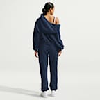 Nike Studio Fleece Medium Weight Women's Oversized Full-Zip Cropped Hoodie