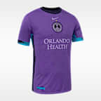 Jersey Nike Dri-FIT de la NWSL tipo réplica para hombre Barbra Banda Orlando Pride visitante Stadium