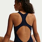 Traje de baño con piernas y espalda deportiva para niña talla grande Nike Swim HydraStrong