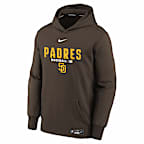 San Diego Padres Authentic Collection Big Kids' Nike Therma-FIT MLB Pullover Hoodie