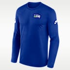 Playera de manga larga Nike Dri-FIT de la NFL para hombre Seattle Seahawks Alt Legend Small Logo
