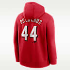Sudadera con gorro sin cierre Nike de la MLB para hombre Elly De La Cruz Cincinnati Reds Club