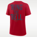 Playera Nike de la MLB para mujer 2026 All-Star Game Two-Hit Ring The Bell