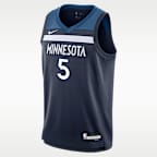 Anthony Edwards Minnesota Timberwolves 2024/25 Icon Edition Big Kids' Nike NBA Swingman Jersey