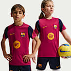 F.C. Barcelona Strike Older Kids' Nike Football Dri-FIT Short-Sleeve Top