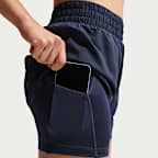 Nike One Pantalón corto de 8 cm con talle alto y diseño 2 en 1 Dri-FIT - Mujer