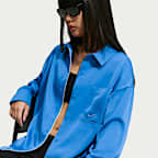 Nike Sportswear Women's Oversized Satin Long-Sleeve Top