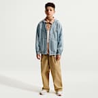 Nike Sportswear Collection Older Kids' Full-Zip Hooded Denim Jacket