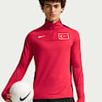 Türkei 2026 Nike Dri-FIT Fußball-Strike-Drill-Oberteil mit Halbreißverschluss (Herren)