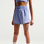 Nike One Older Kids' (Girls') Dri-FIT High-Waisted Woven Training Shorts