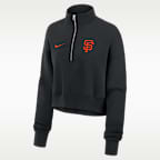 San Francisco Giants Phoenix Women's Nike MLB Cropped 1/4-Zip Crew