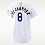 Enrique Hernández Los Angeles Dodgers 2025 World Series Champion Gold Series Women's Nike MLB Stadium Jersey