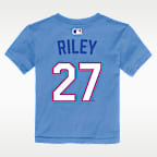 Playera Nike de la MLB infantil Austin Riley, Atlanta Braves, City Connect