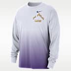 Los Angeles Lakers Courtside City Edition Men's Nike NBA Long-Sleeve Max90 T-Shirt