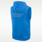 Los Angeles Chargers Sideline Men's Nike Dri-FIT NFL Sleeveless Pullover Hoodie