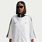 Chamarra tipo camisa de tejido Knit de poliéster oversized para mujer Nike Sportswear