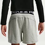 Shorts de tejido Fleece Dri-FIT para niño talla grande Nike Pro
