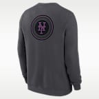 New York Mets 2-Hit Men's Nike MLB Pullover Crew