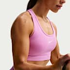 Bra deportivo de media sujeción sin almohadilla para mujer Nike Swoosh