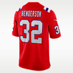 Jersey Nike de la NFL Game para hombre TreVeyon Henderson New England Patriots