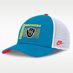 Milwaukee Brewers Neon 90s Rise Men's Nike Dri-FIT MLB Trucker Adjustable Hat