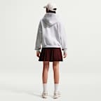 Nike Sportswear Studio Fleece oversized hoodie met rits over de hele lengte voor meisjes