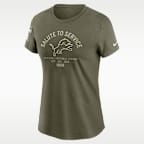 Detroit Lions Salute to Service Sideline Women's Nike NFL T-Shirt
