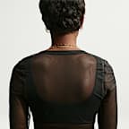 Playera transparente de manga larga slim para mujer Nike Sportswear