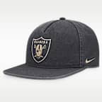 Gorra ajustable Nike de la NFL para hombre Las Vegas Raiders Pro