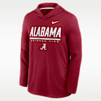 Playera de manga larga universitaria Nike Dri-FIT con gorro para hombre Alabama Sideline