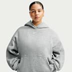 Sudadera con gorro sin cierre oversized para mujer Nike Studio Fleece Medium Weight