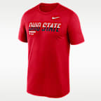 Playera universitaria Nike Dri-FIT para hombre Ohio State Sideline Legend