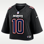 Drake Maye New England Patriots Women's Nike NFL Cropped Tundra Game Jersey