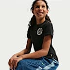 Nike Sportswear Older Kids' (Girls') Short-Sleeve Rib Top