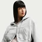Sudadera con gorro holgada cropped con cierre completo para mujer Nike Sportswear Phoenix Fleece