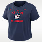 USA Baseball 2026 World Baseball Classic Mod Women's Nike Cropped T-Shirt