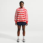 Sudadera con gorro con cierre para fútbol oversized Nike para mujer de la selección nacional de fútbol masculino de Estados Unidos Phoenix Fleece