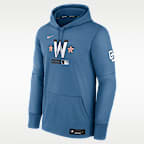 Washington Nationals Authentic Collection City Connect Men's Nike Therma MLB Pullover Hoodie