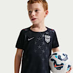 Kit de 3 piezas de fútbol Nike Replica para niños talla pequeña USMNT visitante 2026 Stadium