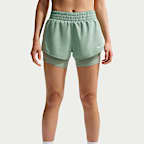 Shorts Dri-FIT 2 en 1 de tiro medio de 8 cm para mujer Nike One