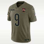 Joe Burrow Cincinnati Bengals Salute to Service Men's Nike Dri-FIT NFL Limited Jersey