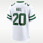 Jersey de fútbol americano Nike de la NFL Game para hombre Breece Hall New York Jets