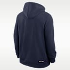 Sudadera con gorro universitaria Nike Dri-FIT de cierre completo para hombre West Virginia Sideline Standard Issue