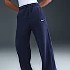 Pants de tiro alto de pierna amplia para mujer Nike Sportswear Phoenix Fleece
