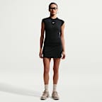 Dámská přiléhavá žebrovaná sukně se všitými šortkami Nike Sportswear Chill Knit se středně vysokým pasem